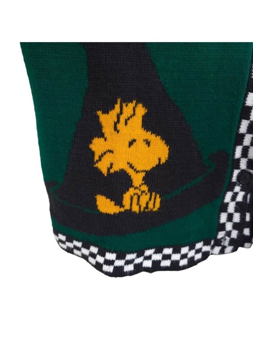 Vintage Snoopy Halloween Cardigan Sweater Womens Size Large 90s Patchwork - Picture 6 of 8